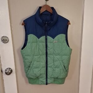 Le Tigre Recersible Blue and Green Quilted Vest_1